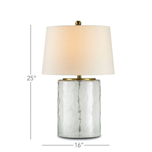 Oscar Table Lamp In Clear & Brass