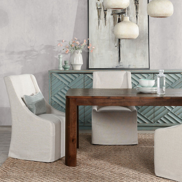 Nemi Solid Wood Rectangle Dining Table - Rustic Brown