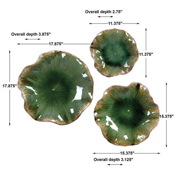 Abella Green Ceramic Wall Decor