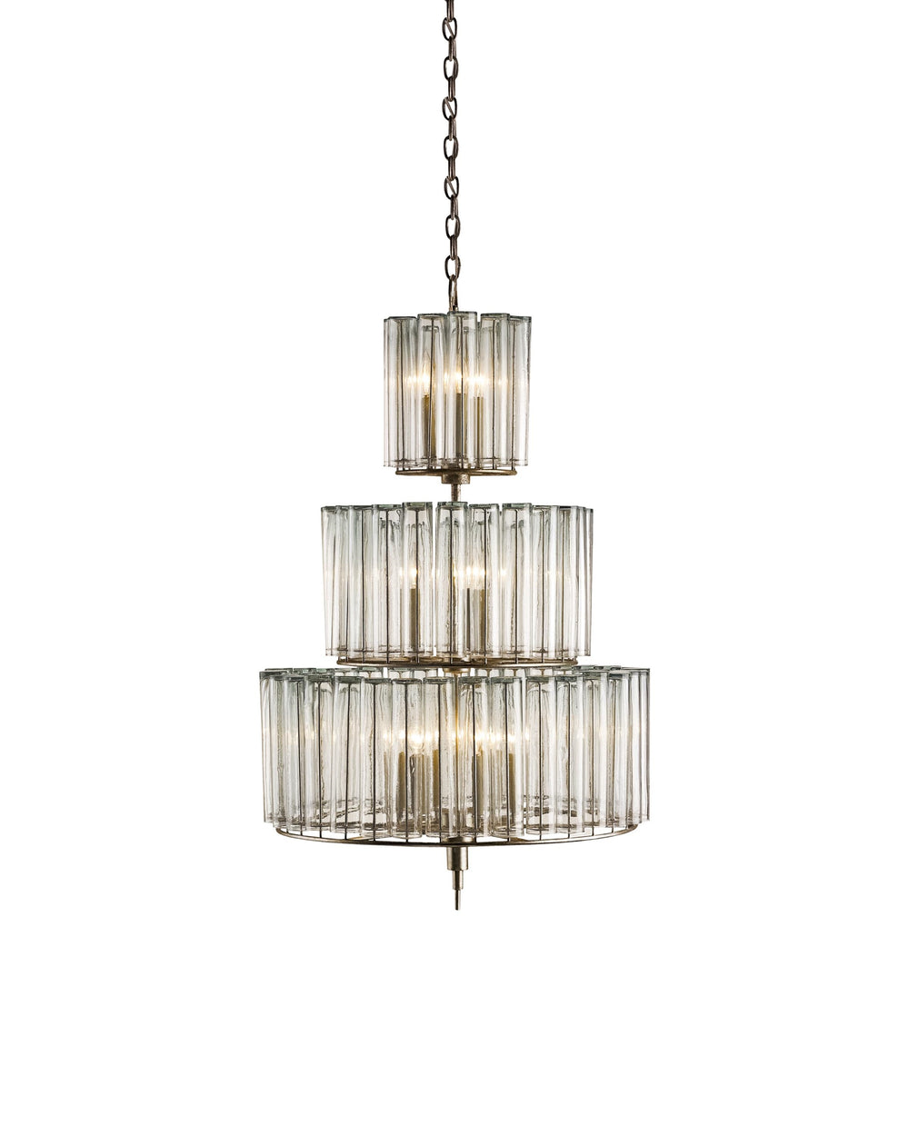 Bevilacqua Medium Chandelier In Silver Leaf