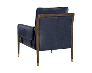 MAUTI ARMCHAIR - DISTRESSED BROWN - CORTINA INK LEATHER