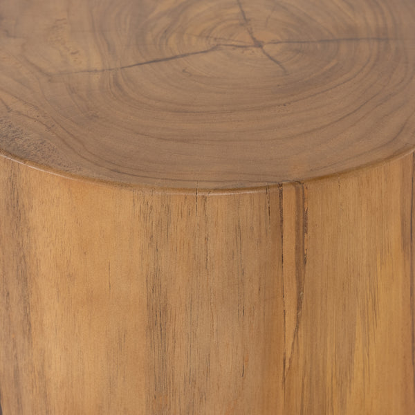 Jovie Outdoor End Table In Natural Teak