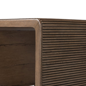 Leo End Table in Rustic Grey
