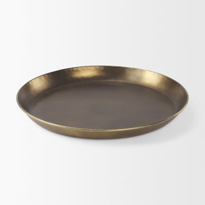 Eagan 24.0L x 24.0W x 2.0H Brass Aluminium Tray Large