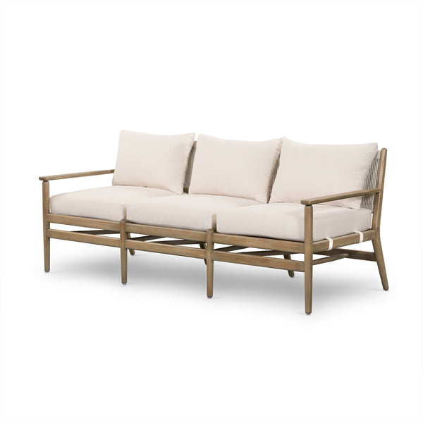 Rosen Outdoor Sofa In 73" In Natural Eucalyptu