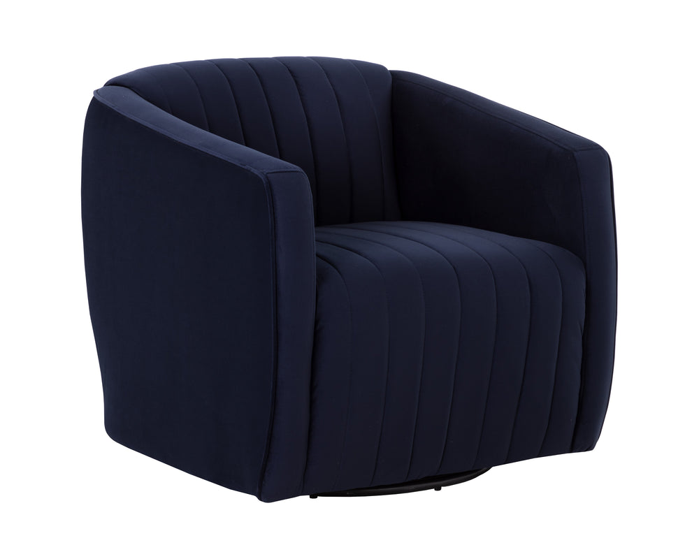 GARRISON SWIVEL LOUNGE CHAIR - ABBINGTON NAVY