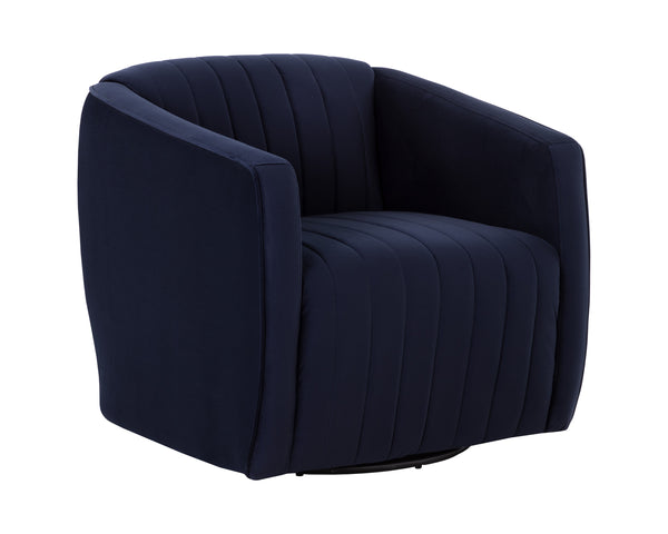 GARRISON SWIVEL LOUNGE CHAIR - ABBINGTON NAVY