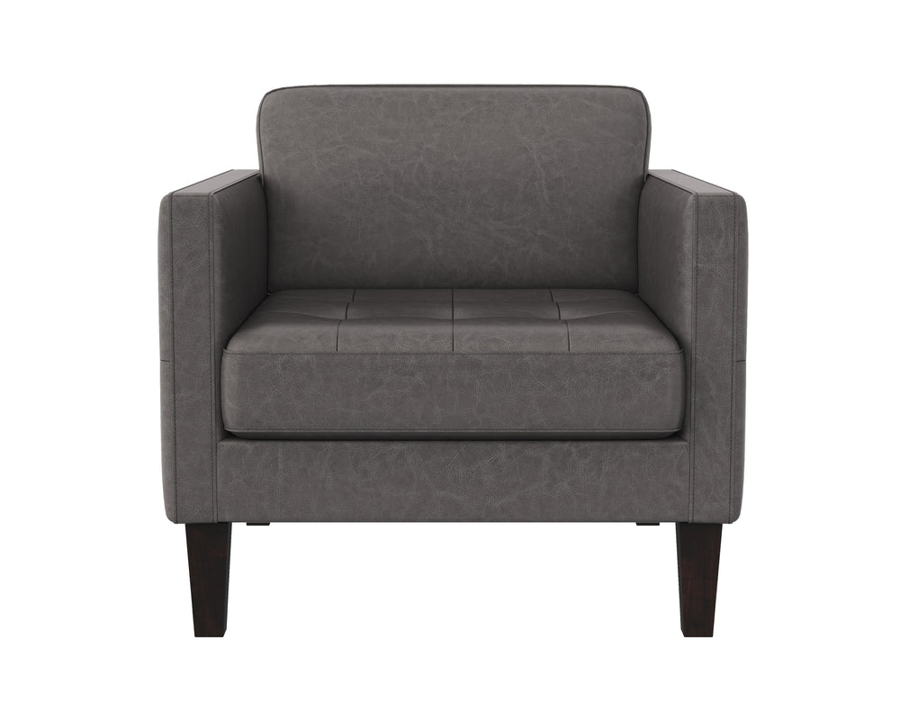 KARMELO ARMCHAIR - VINTAGE CHARCOAL LEATHER