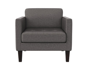 KARMELO ARMCHAIR - VINTAGE CHARCOAL LEATHER