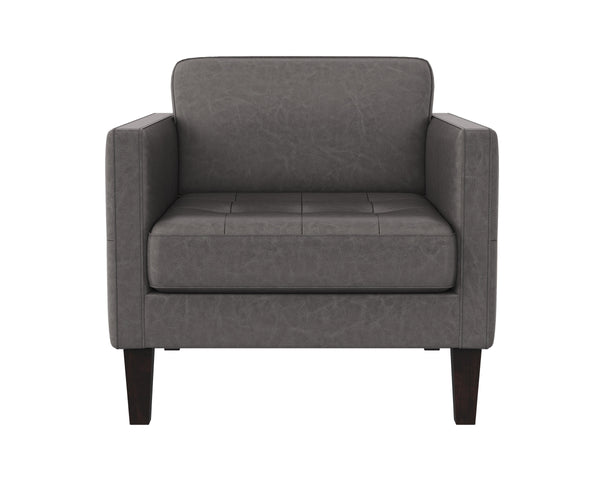 KARMELO ARMCHAIR - VINTAGE CHARCOAL LEATHER