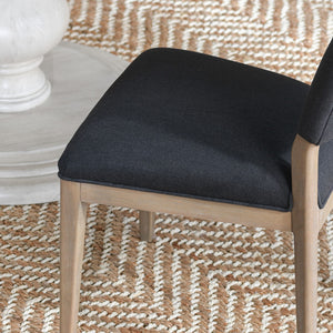 Phillip Upholstered Dining Chair Set of 2 - Linen Blend, Wood Frame