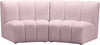 Lynda 2pc. Modular Sectional In Pink Velvet