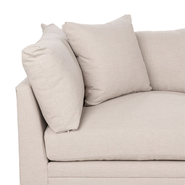 Audrey Sofa in Dawn-Twine with Feather-and-Down Cushions