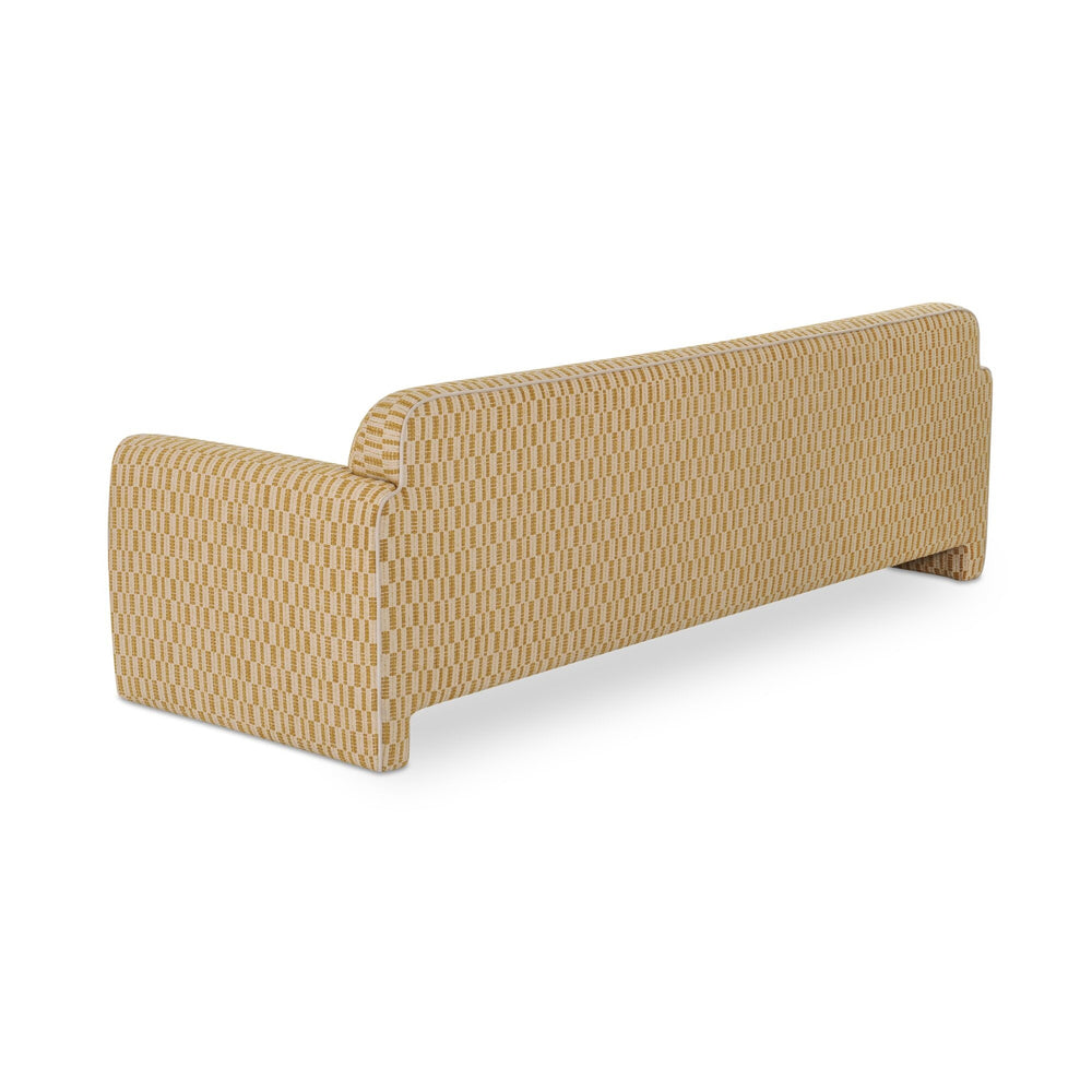 Leo Sofa in Chartreuse with Curved Back