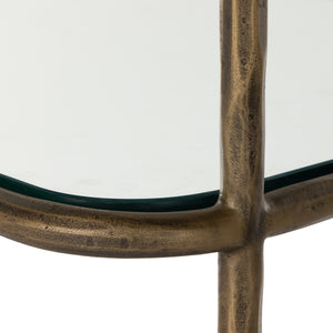 Swinton Bookcase In Hammered Aged Brass