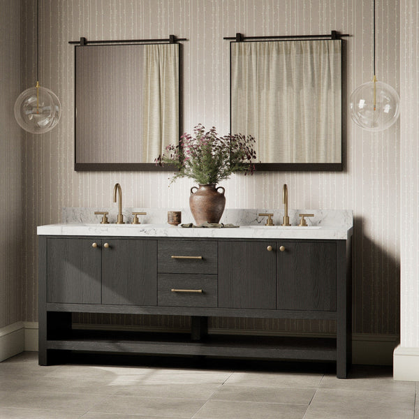 Anthem Double Vanity - Black Wash Oak Veneer