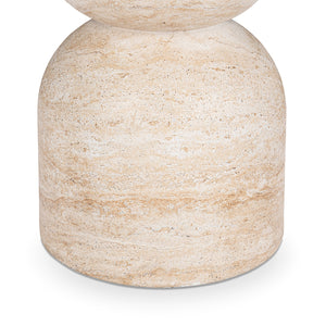 Ridgewood Outdoor Stool in Beige with Stain-Resistant Finish