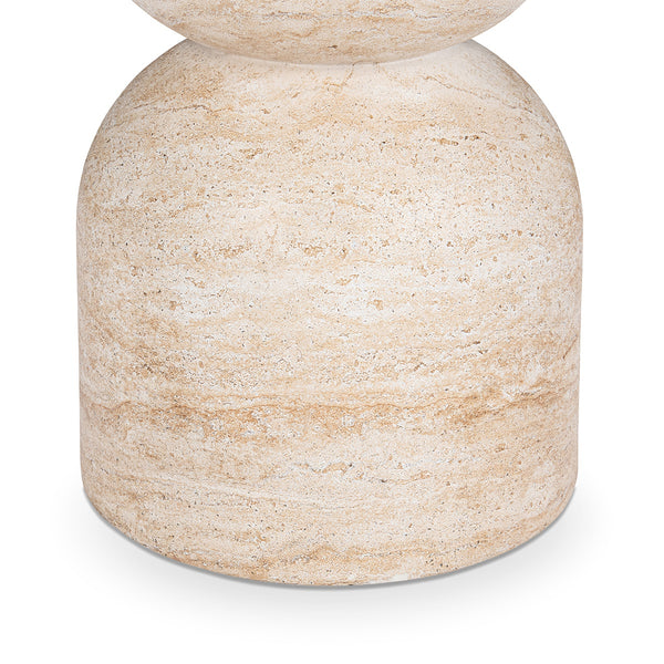 Ridgewood Outdoor Stool in Beige with Stain-Resistant Finish