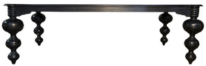 Claudio Dining Table, Hand Rubbed Black