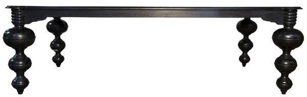 Claudio Dining Table, Hand Rubbed Black
