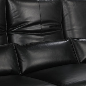 Amsterdam Power Reclining Sofa in Premium Black Leather