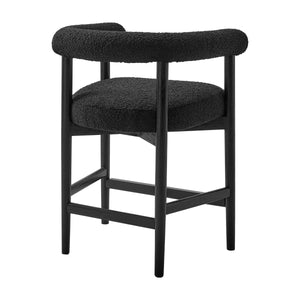 Keanu Boucle Counter Stool Black Legs, Stanton Black 