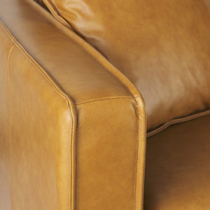 D'Arcy 88.0L x 37.0W x 34.0H Tan Leather Sofa