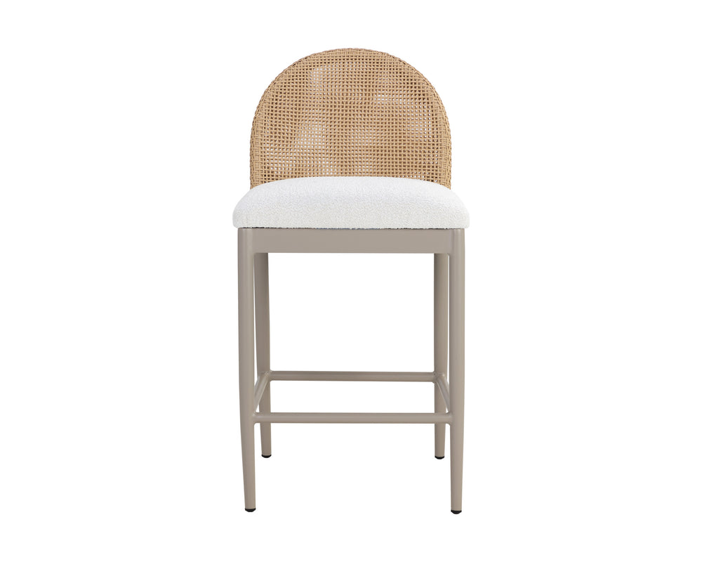 CALANDRI COUNTER STOOL - GREIGE - LOUIS CREAM