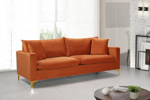 Lucy Sofa In Cognac Velvet