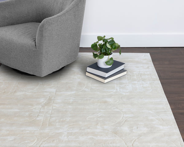 CARUSO HAND-LOOMED RUG - CREAM / IVORY - 9' X 12'