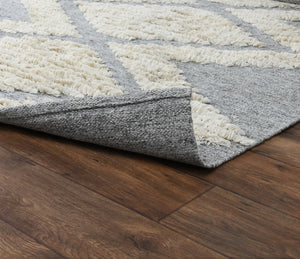 Indoor/Outdoor Avalon Rug - Granite Gray 5'x8' - Recycled Polyester with Diamond Pattern
