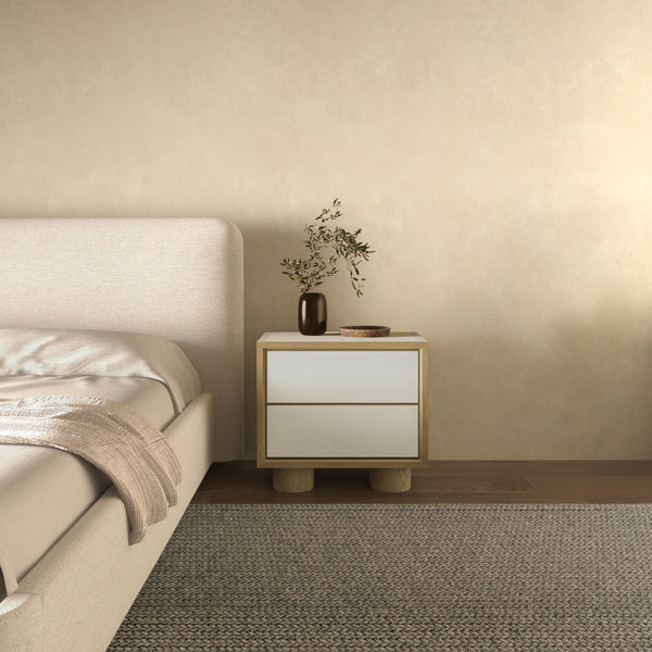 Moe's Marcelle Nightstand with Shagreen Door
