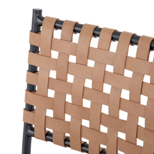 Garza Stool In Natural Leather In Counter