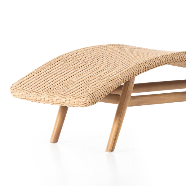 Portia Outdoor Chaise Lounge In Natural