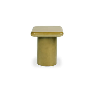 Moe's Daisy Side Table Green with Gloss Finish