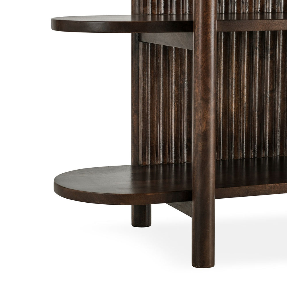 Redford Solid Wood Bookcase - Bark Brown