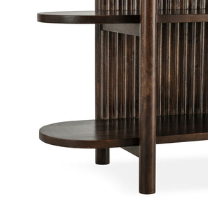 Redford Solid Wood Bookcase - Bark Brown