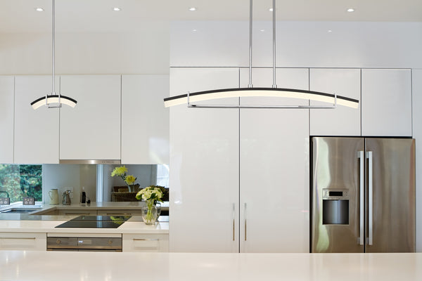 Arc 1 Light Chandelier in Chrome Finish