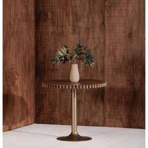 Moe's Nomi Cafe Table with Brass Base