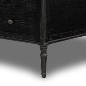 Toulouse Executive Desk In Distressed Black
