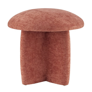 Cielo Chenille Ottoman, Millburry Coral