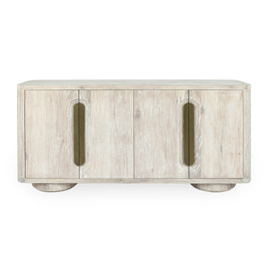 Tiber Solid Wood 4Dr Buffet in Cream Washed Finish