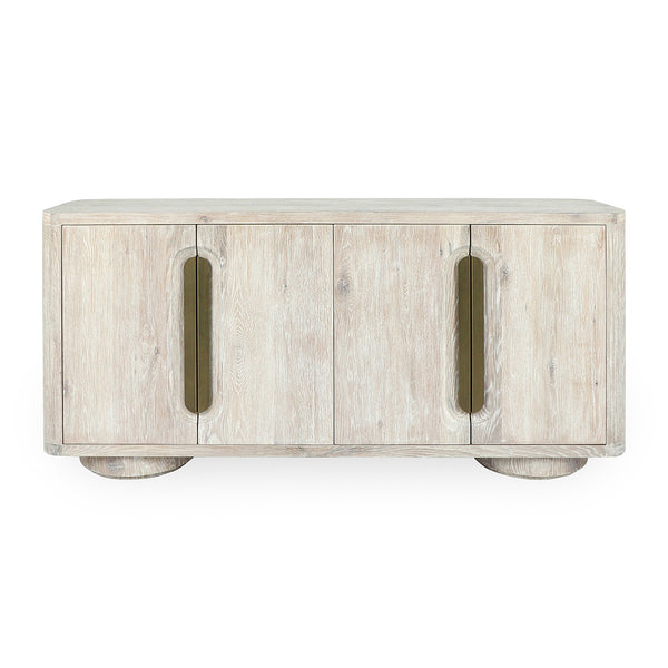 Tiber Solid Wood 4Dr Buffet in Cream Washed Finish
