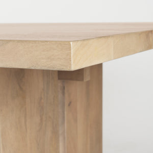 Aida 84L Light Brown Wood Dining Table