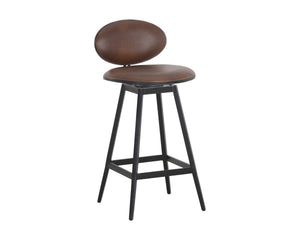 EMBER SWIVEL COUNTER STOOL - BRAVO COGNAC
