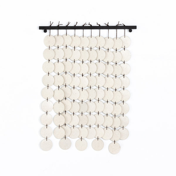 Ceramic Wall Hanging - Speckled Cream Ceramic