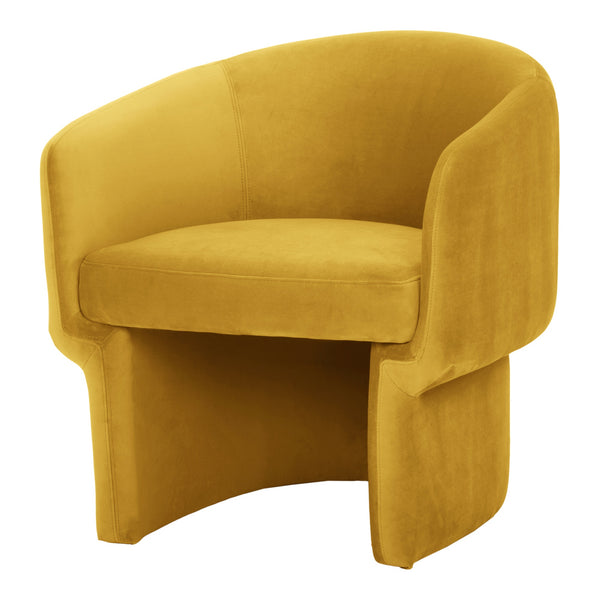 Moe's Franco Mustard Curved Chair