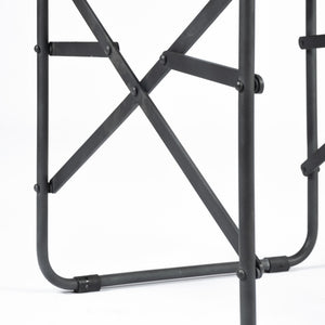 Direttore Black Iron Frame Black Leather Dining Chair