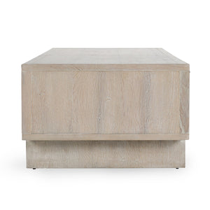 Anton Solid Wood Rectangle Coffee Table with Storage