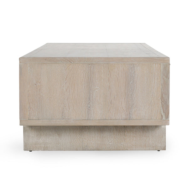 Anton Solid Wood Rectangle Coffee Table with Storage